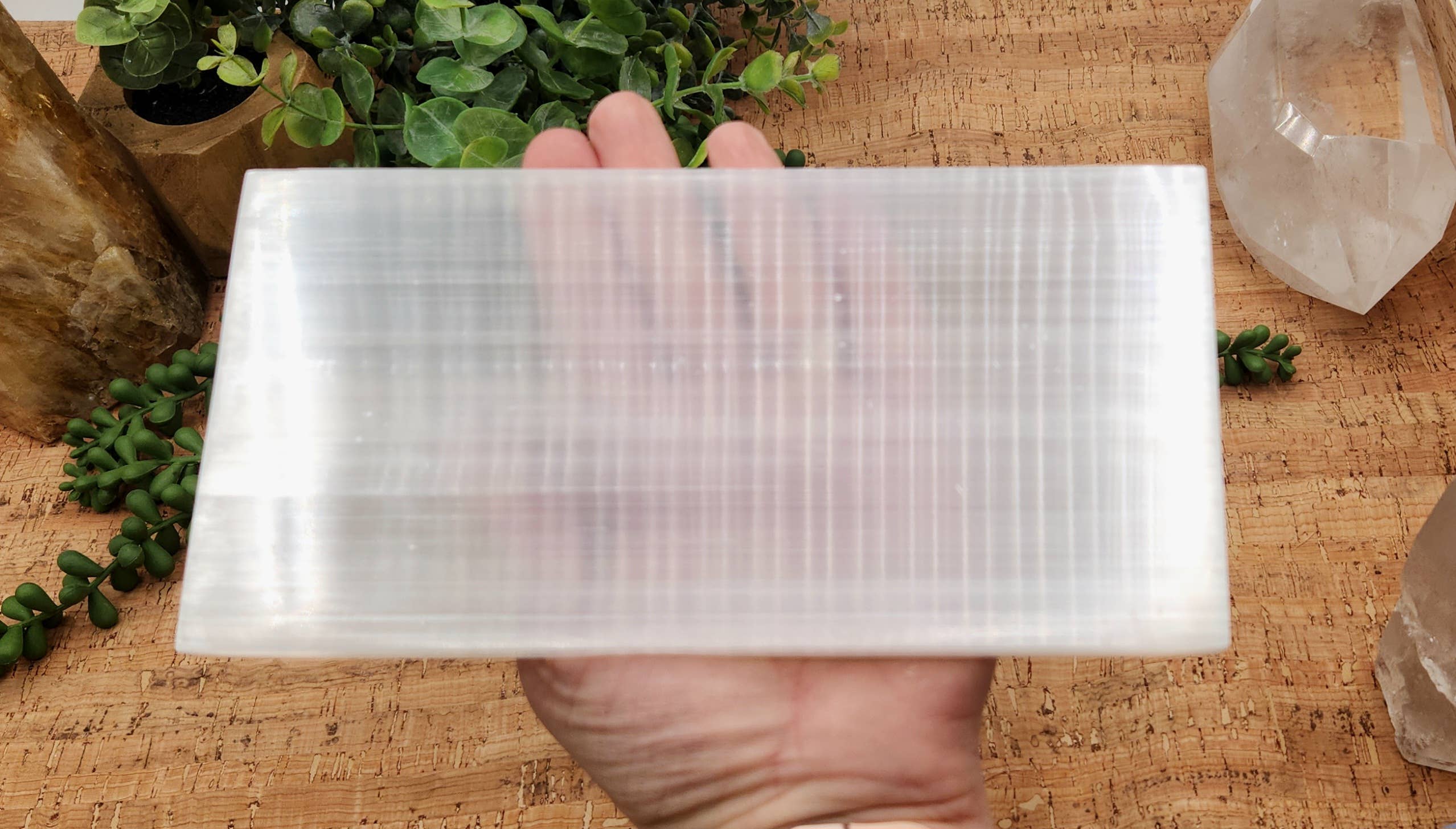 Selenite Charging Bar/Plate - Plain - Approx. 20 x 10 x 1cm