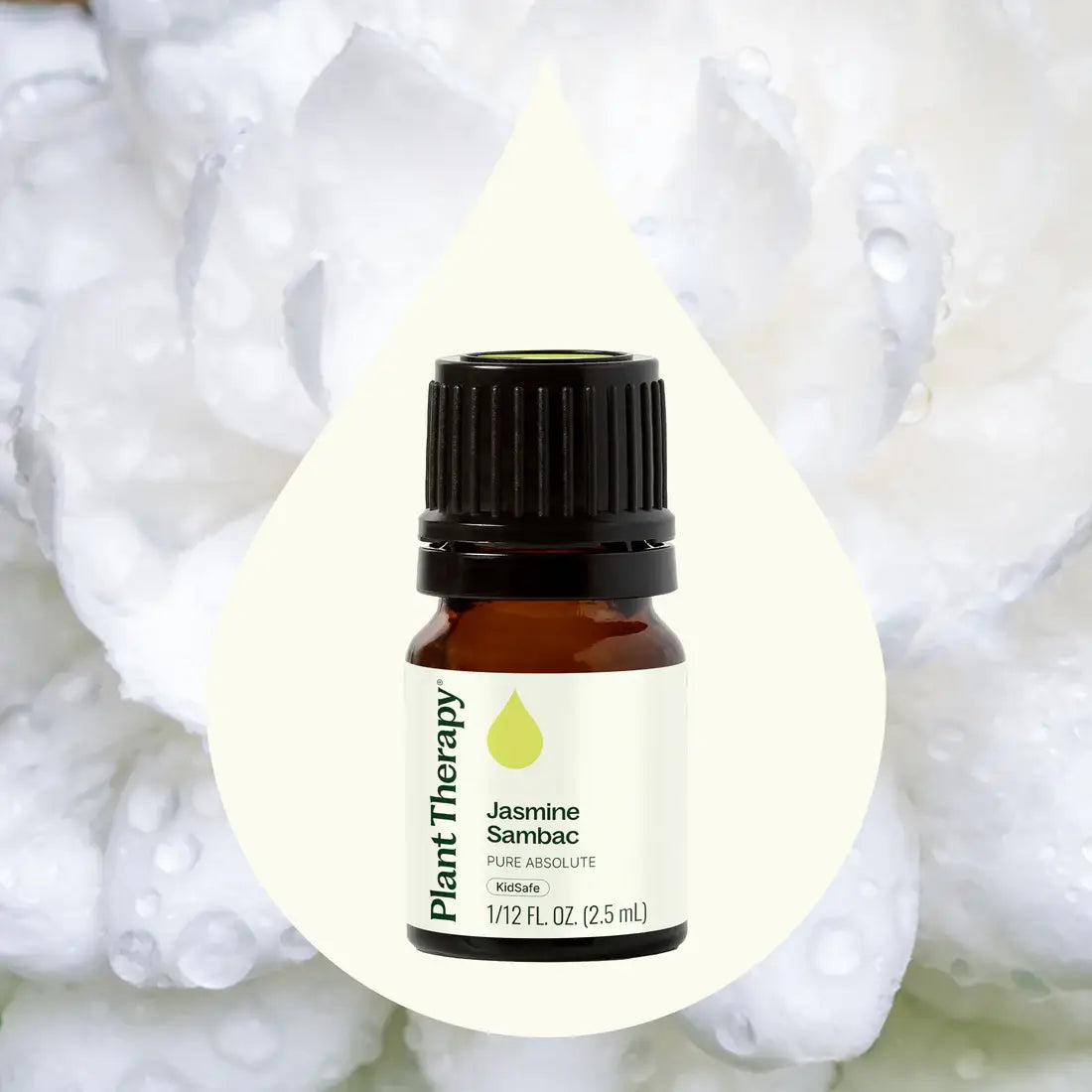 Plant Therapy Jasmine Sambac essential oil bottle with a white background -JOY - Journey Of You - Spiritual, Holistic, Empowering