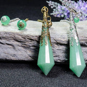 Green Aventurine Balance Energy Pendulum: Copper