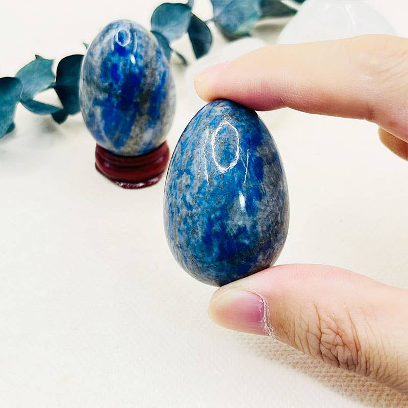 Easter Lapis Lazuli Meditation Vision Crystal Egg