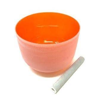 9.5" Crystal Bowl & Bag - Orange - D Note (Sacral Chakra)