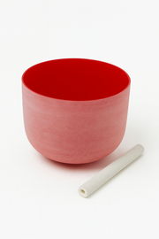 9.5" Crystal Bowl & Bag- Red - C Note (Root Chakra)