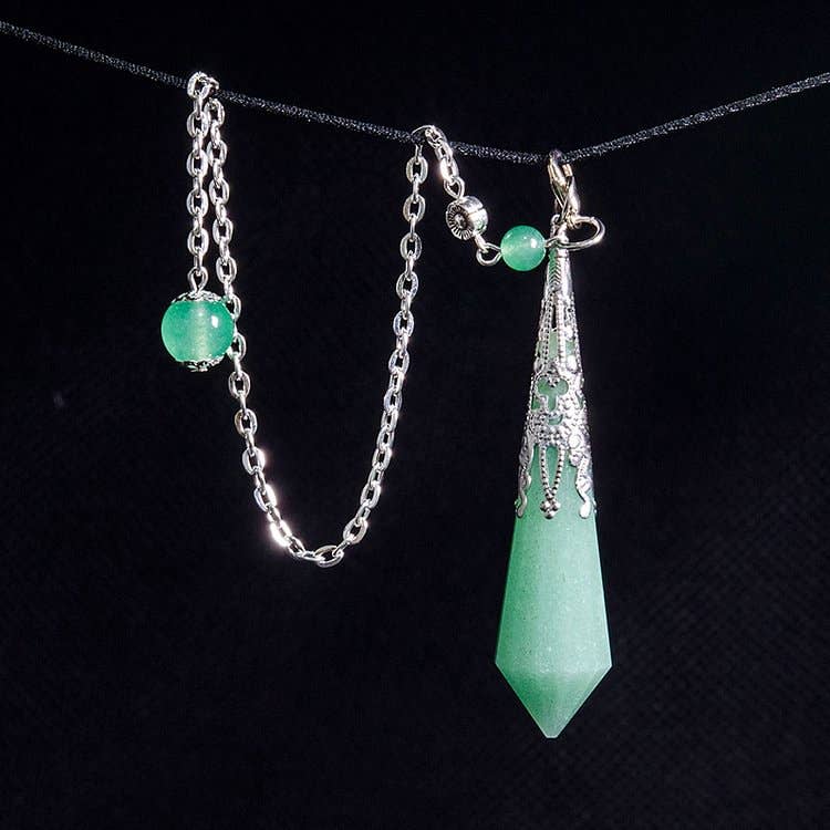Green Aventurine Balance Energy Pendulum: Copper