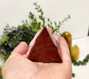 Red Jasper Polished Semi-Precious Gemstone Pyramid 5cm