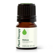 Melissa essential oil bottle with a white label on a white background - JOY - Journey Of You - Spiritual, Holistic, Empowering