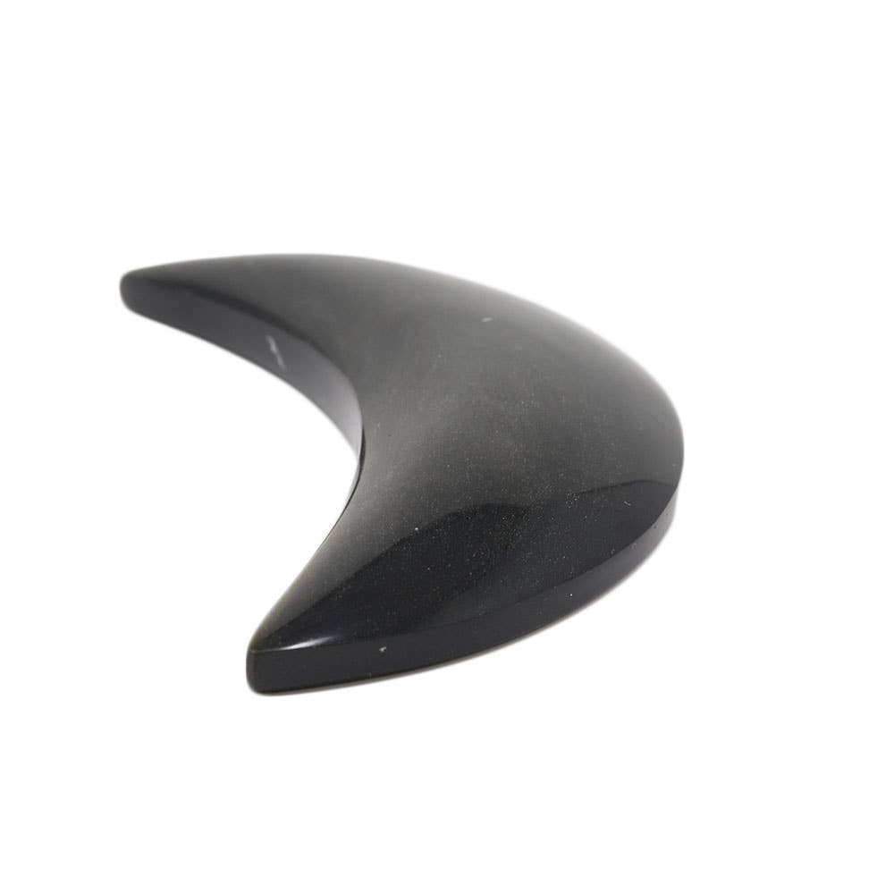 Golden Sheen Obsidian Moon Crescent | Golden Sheen Obsidian
