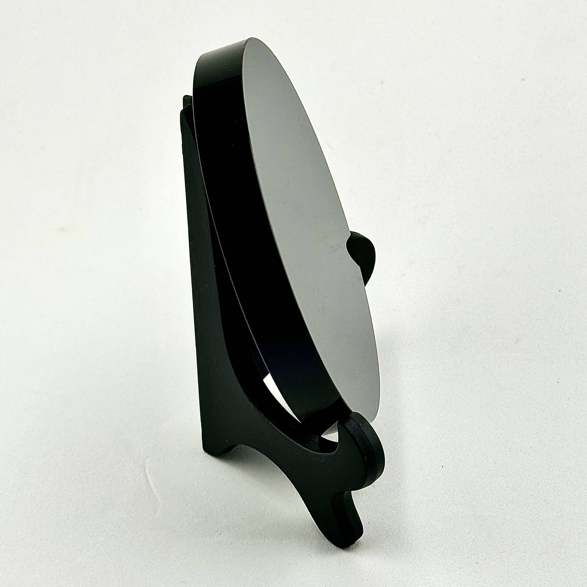 BLACK OBSIDIAN SCRYING MIRROR WITH STAND: 15 CM - Black obsidian scrying mirror - polished black obsidian - Joy - Journey of You