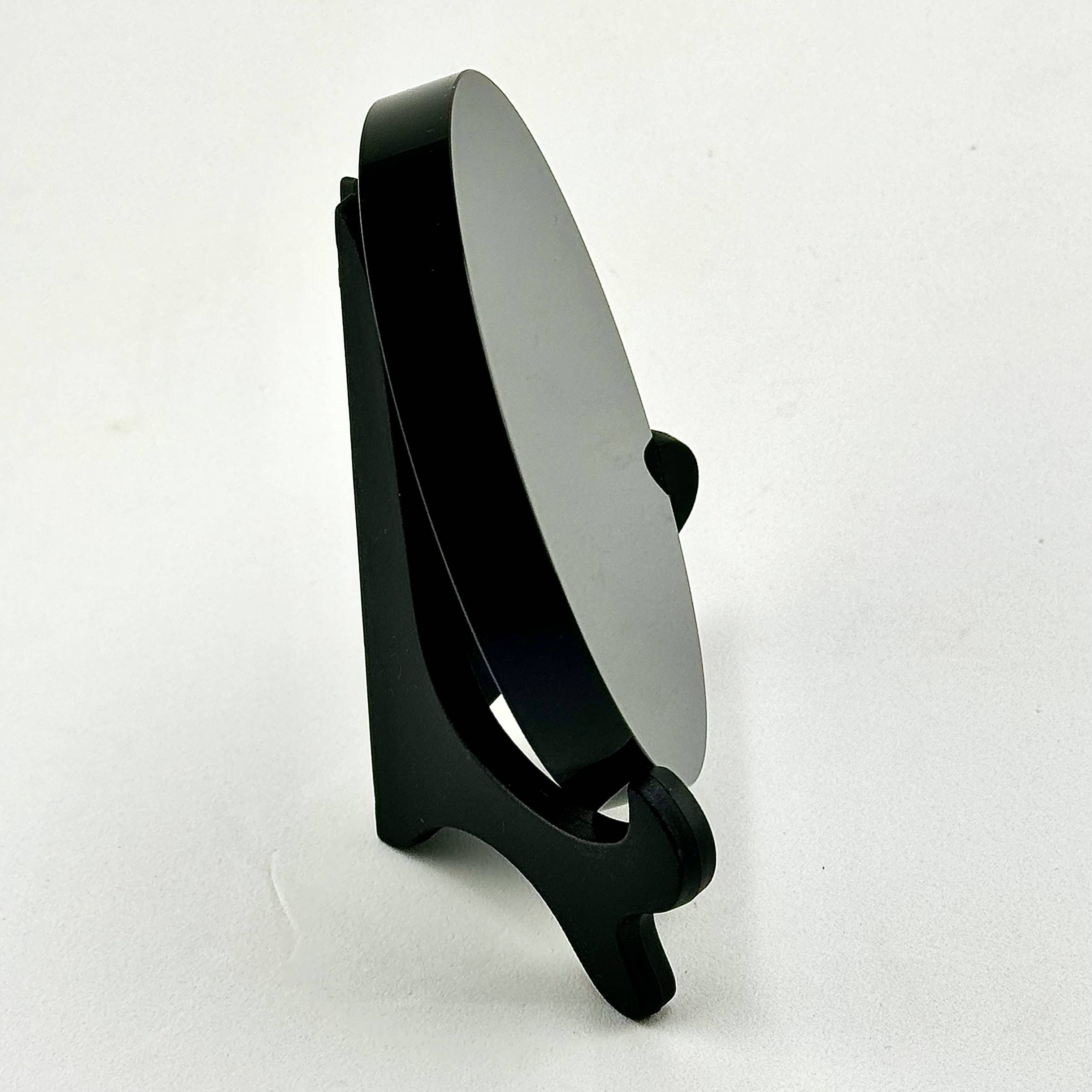 BLACK OBSIDIAN SCRYING MIRROR WITH STAND: 15 CM - Black obsidian scrying mirror - polished black obsidian - Joy - Journey of You