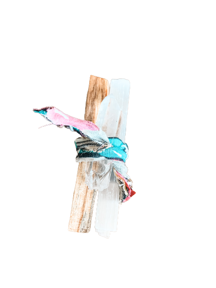 CLEARING CRYSTAL SMOKE BUNDLES, PALO SANTO, REFRESHING: LOVE - Wildflowers and California White Sage Bundle Sages + Smudges by Liv Rocks Harmony - White Sage + Flowers (type of flower varies) + Selenite Stick Peace - Sage & Lavender + Palo Santo Wood Love - Sage & Roses + Palo Santo + Selenite Stick Clearing - Selenite Stick + Quartz Crystal Point + Palo Santo Wood Abundance - Selenite Tower + Quartz Crystal Point + Palo Santo Wood - Joy - Journey of You