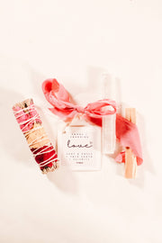 CLEARING CRYSTAL SMOKE BUNDLES, PALO SANTO, REFRESHING: LOVE - Wildflowers and California White Sage Bundle Sages + Smudges by Liv Rocks Harmony - White Sage + Flowers (type of flower varies) + Selenite Stick Peace - Sage & Lavender + Palo Santo Wood Love - Sage & Roses + Palo Santo + Selenite Stick Clearing - Selenite Stick + Quartz Crystal Point + Palo Santo Wood Abundance - Selenite Tower + Quartz Crystal Point + Palo Santo Wood - Joy - Journey of You