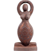 GYPSUM CEMENT FIGURINE - LOTUS GODESS (EACH) - natural dark brown - natural gypsum - Joy - Journey of you