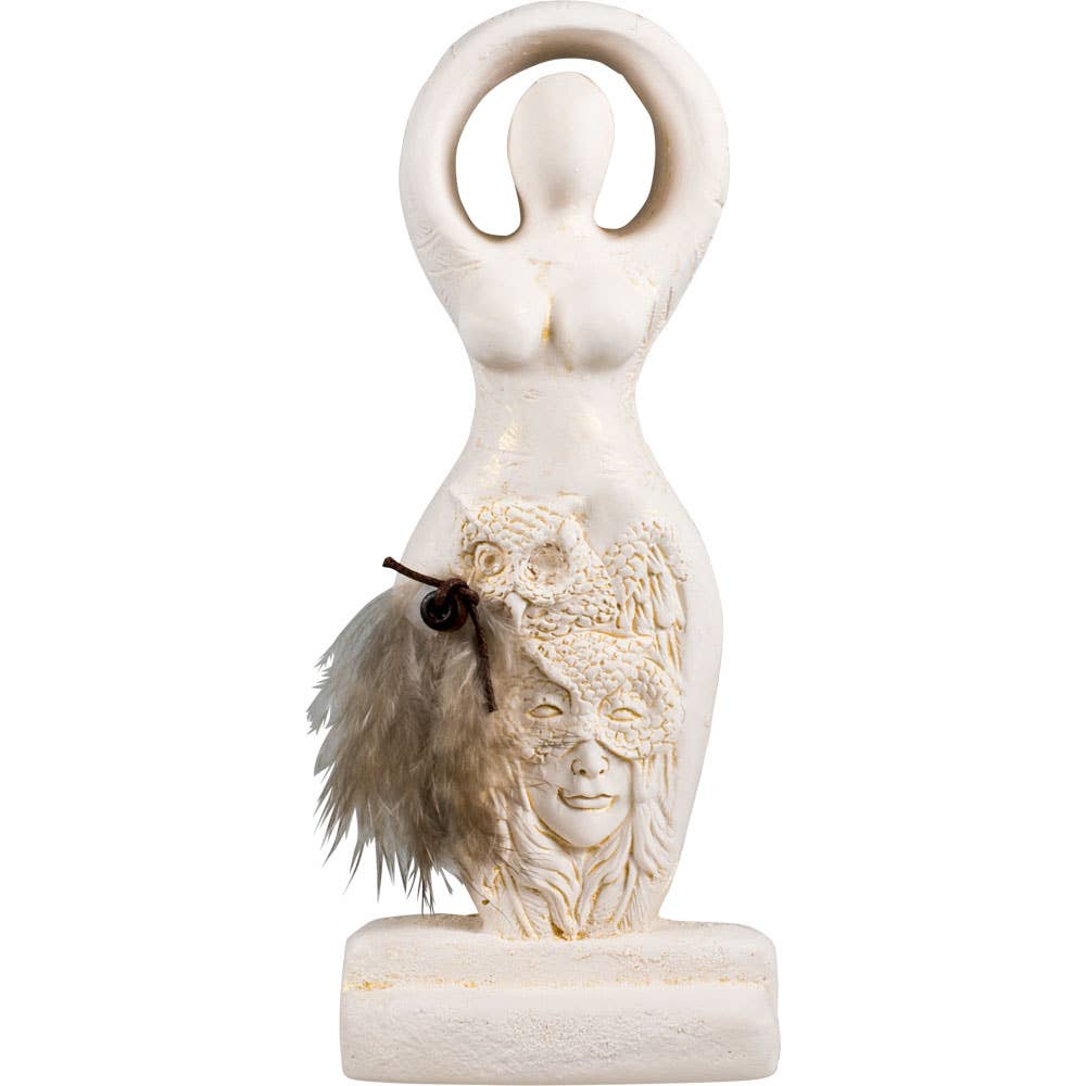 GYPSUM CEMENT FIGURINE - OWL GODDESS 5.5" (EACH) - Decorations - gypsum cement - Joy - Journey of you
