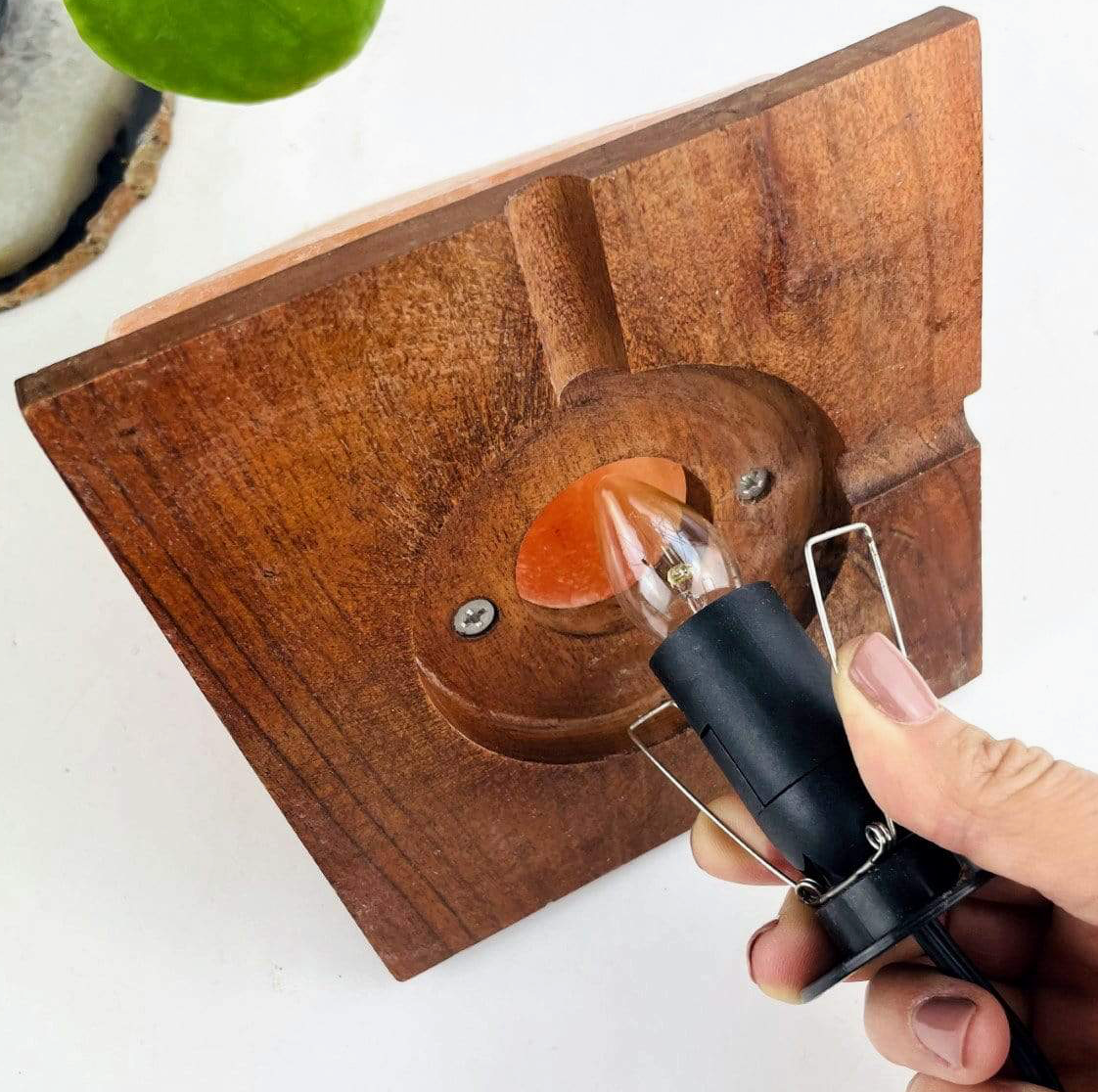 HIMALAYAN SALT LAMP PYRAMID - NATURAL CRYSTAL NIGHT LIGHT - Gorgeous shade of Orange and Peach - Energy Booster - purifying the air - stone helps uplift your mood, reduce stress and aides in relaxation - Joy - Journey of You