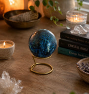 Azurite with Malachite Crystal Sphere Small
