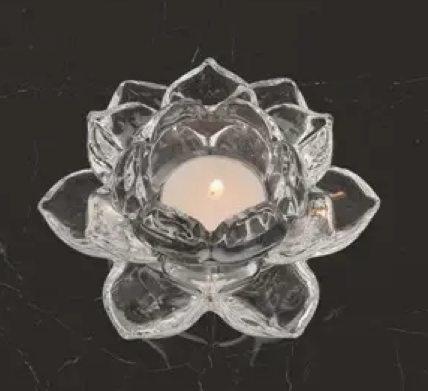 LOTUS GLASS TEALIGHT HOLDER - holder candle - Joy - Journey of You
