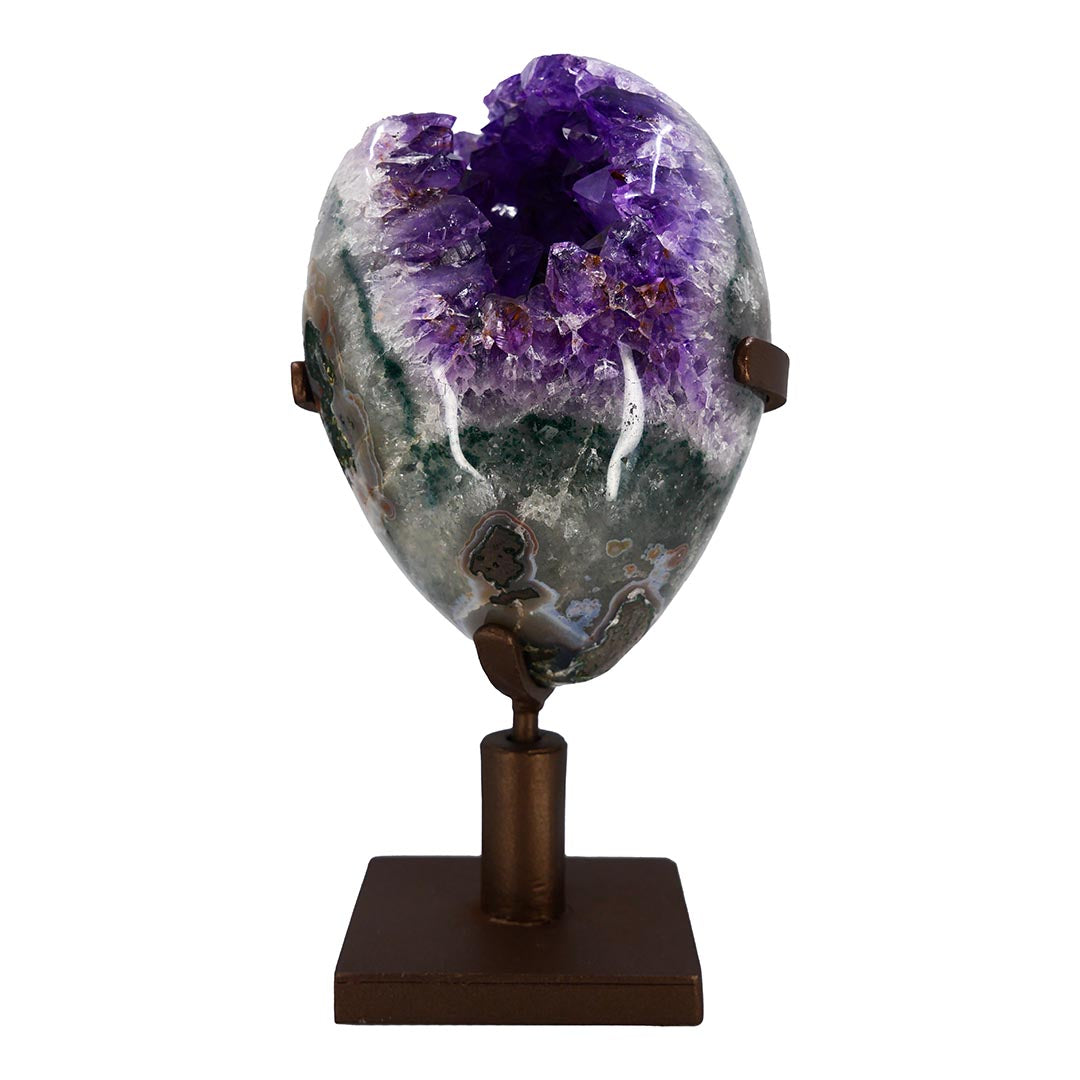 Large Amethyst Egg on a swivel stand