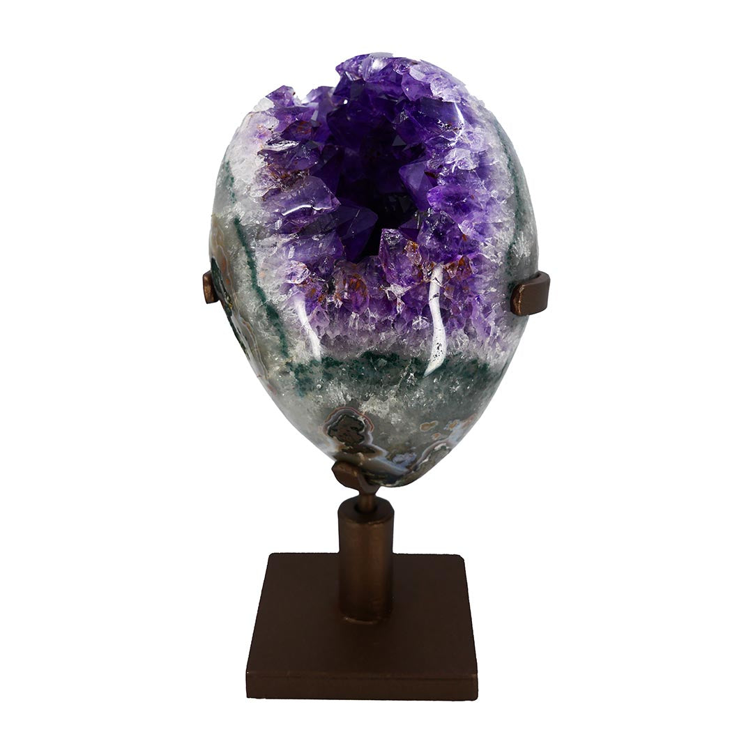 Large Amethyst Egg on a swivel stand