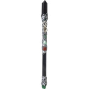 MAGICK WAND - BLACK OBSIDIAN POINT W/ SILVER SPIRAL GODDESS - energy of black obsidian - Decorations and stones - Joy - Journey of you