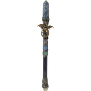 MAGICK WAND - LAPIS POINT W/ GOLD DRAGON (EACH) - Protection energy emanates  - Stone - Joy - Journey of You