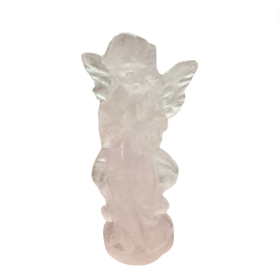 NATURAL ROSE QUARTZ ANGEL CRYSTAL HEALING ENERGY - Joy - Journey of You