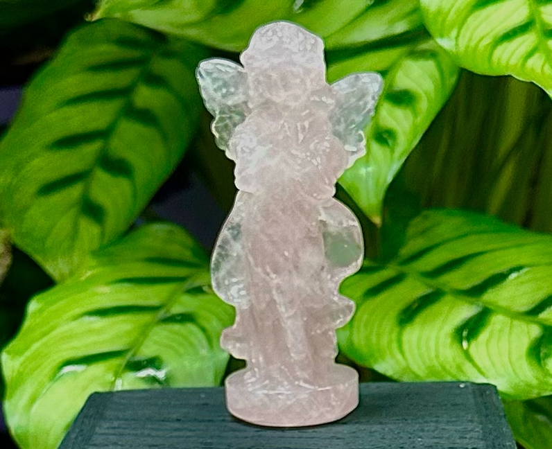 NATURAL ROSE QUARTZ ANGEL CRYSTAL HEALING ENERGY - Joy - Journey of You