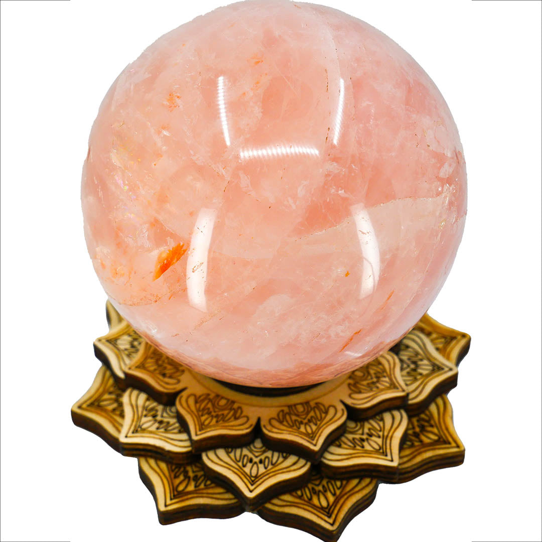 Large Rose Quartz Ball- with Stand