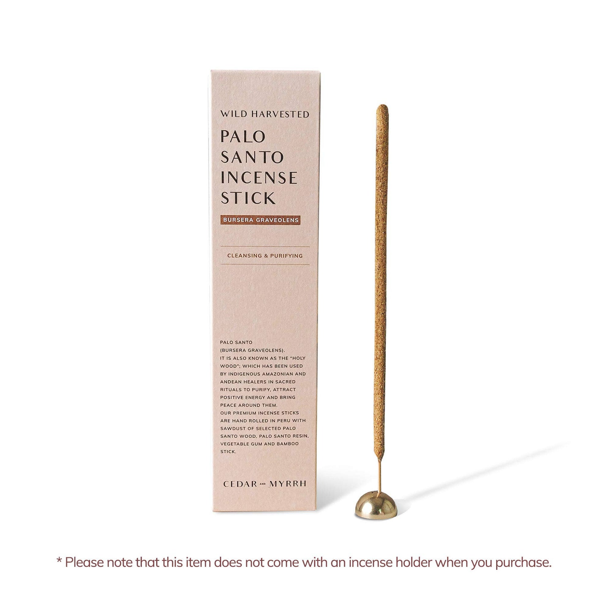 PALO SANTO HAND ROLLED INCENSE STICK - Wild Harvested Palo Santo Incense Sticks - Cleansing & Purifying - Palo Santo - Joy - Journey of you
