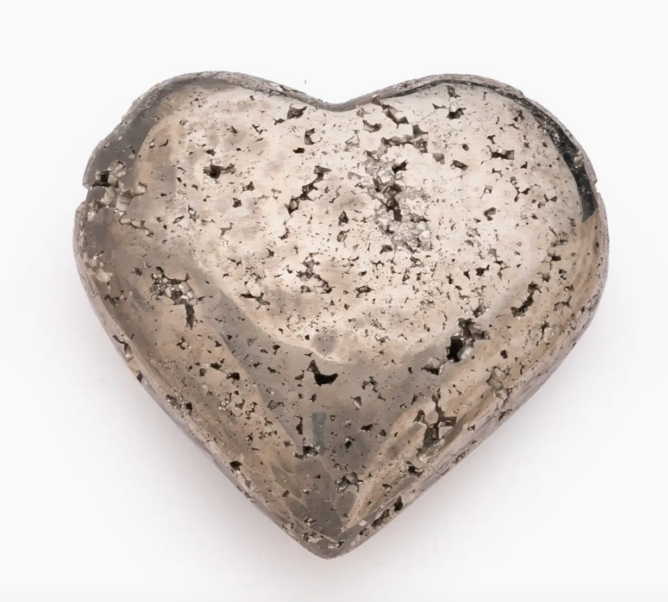 PYRITE HEART PERU PYRITE STONE MONEY CATCHER - Joy - Journey of You