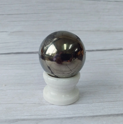 PYRITE SPHERE BALL 55MM - Joy - Journey of You