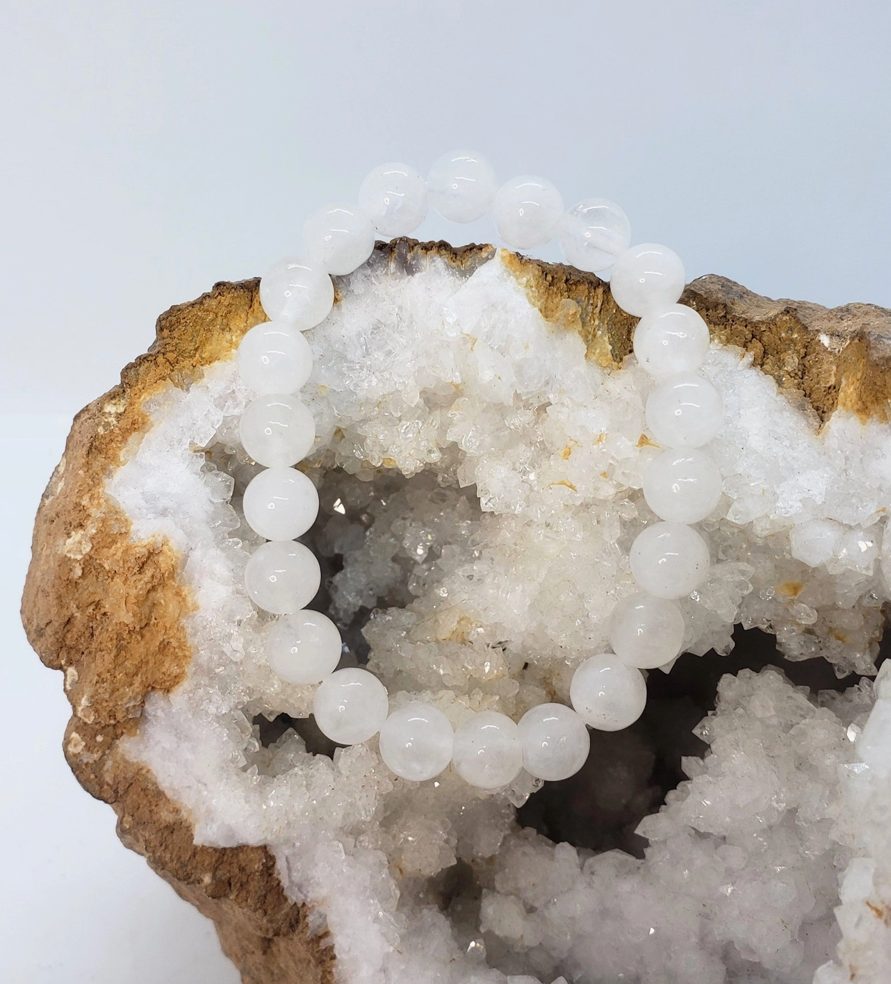 QUARTZ BRACELET 8 MM - Clear quartz - stone of power - Joy Of Journey