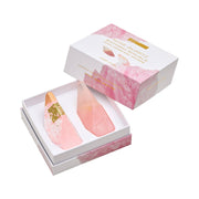 ROSE QUARTZ BATHING RITUALS | 2 PACK - bathing ritual with our Rose Quartz Spa Gift Set - Rose Quartz Bath Bomb and Crystal Soap - Bathing Rituals - INGREDIENTS: Sodium Bicarbonate, Sodium Sulfate, Citric Acid, Sodium Chloride, Camellia Japonica Seed Oil, Simmondsia Chinensis (Jojoba) Seed Oil, Butyrospermum Parkii (Shea Butter) Oil, Jasmine Essential Oil, Gold Foil, Orange 4, Gold Powder. SOAP INGREDIENTS: Aqua, Sorbitol, Sucrose, Sunflower Oil, Glycerine, Stearic Acid, Coconut Oil, Jasmine Essential Oil