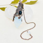 VINTAGE CRYSTAL HEXAGONAL PYRAMID PENDANT: OPAL - pendant - necklace - jewelry - Joy - Journey of You