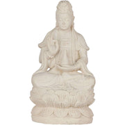 VOLCANIC STONE STATUE - WHITE KWAN YIN (EACH) - White Volcanic Stone Kwan Yin Statue  - energy of purity - Joy - Journey of You