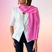 WRAPPED IN LOVE - HAND DYED SCARF - DARKER PINK - silk scarf - 100% Silk Charmeuse - Joy - Journey of You