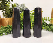 Black Tourmaline 8-Faceted Tower (Approx. 8.9-9.5cm)