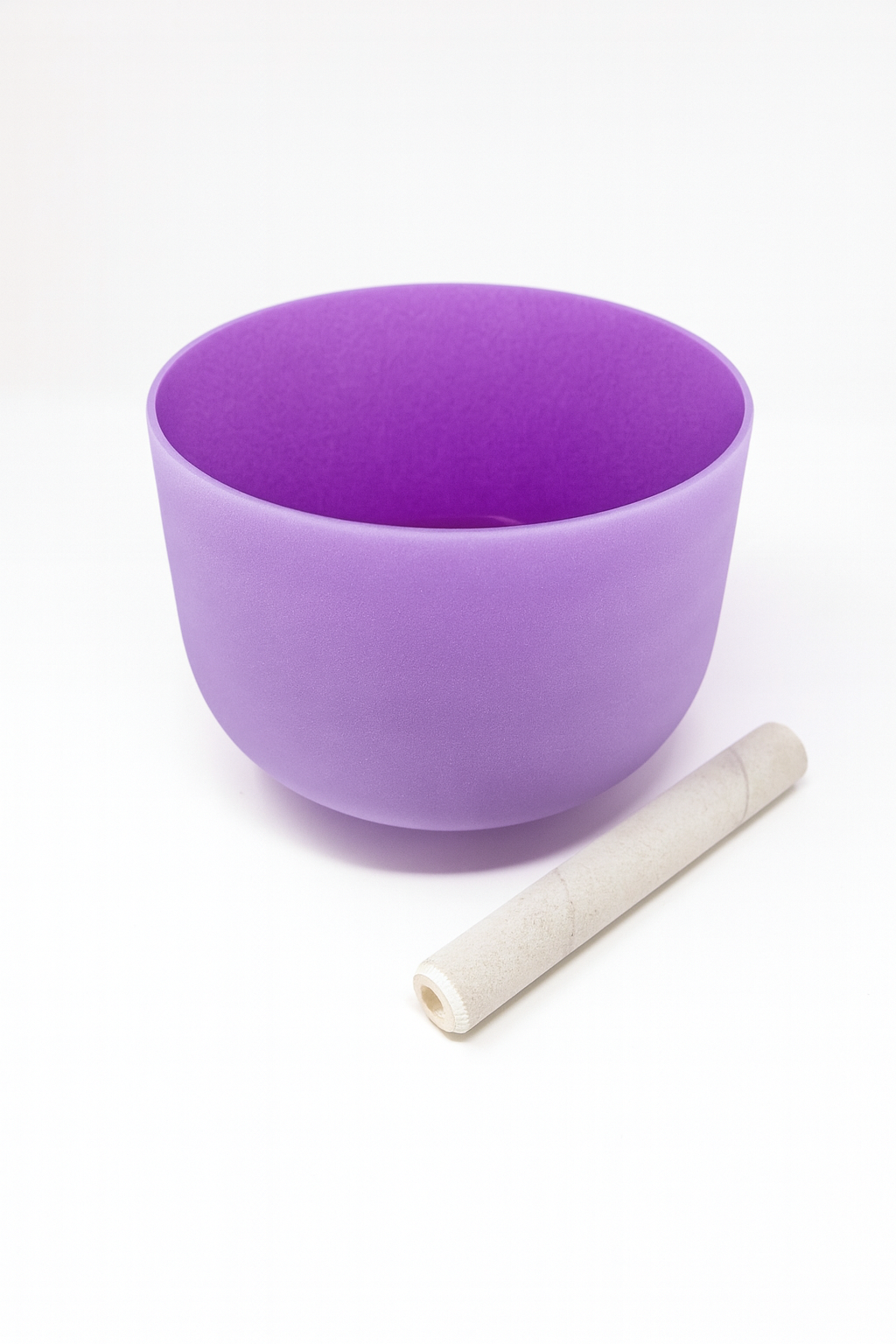 9.5" Crystal Bowl & Bag- Purple - B Note (Crown Chakra)