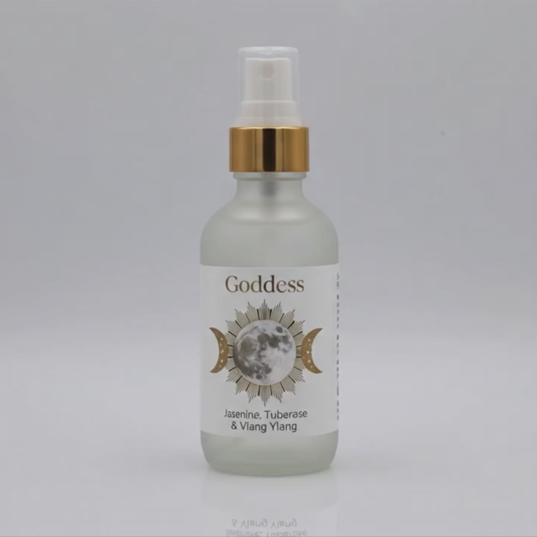Load video: Goddess Aromatherapy Body &amp; Room Myst