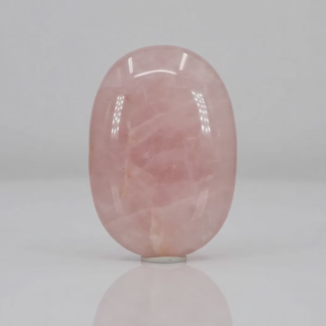 Load video: Palm Stone - Rose Quartz