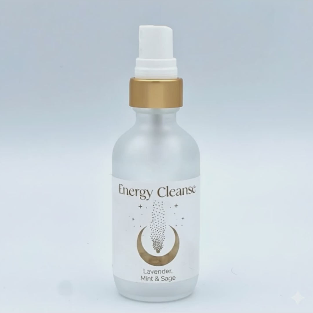 Load video: energy cleanse lavender, mint, sage
