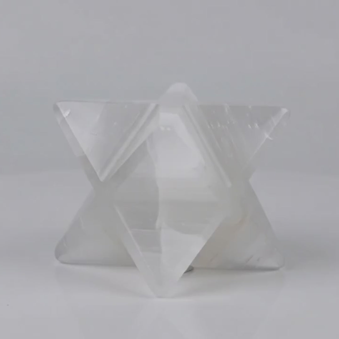 Load video: Selenite Merkaba X Large