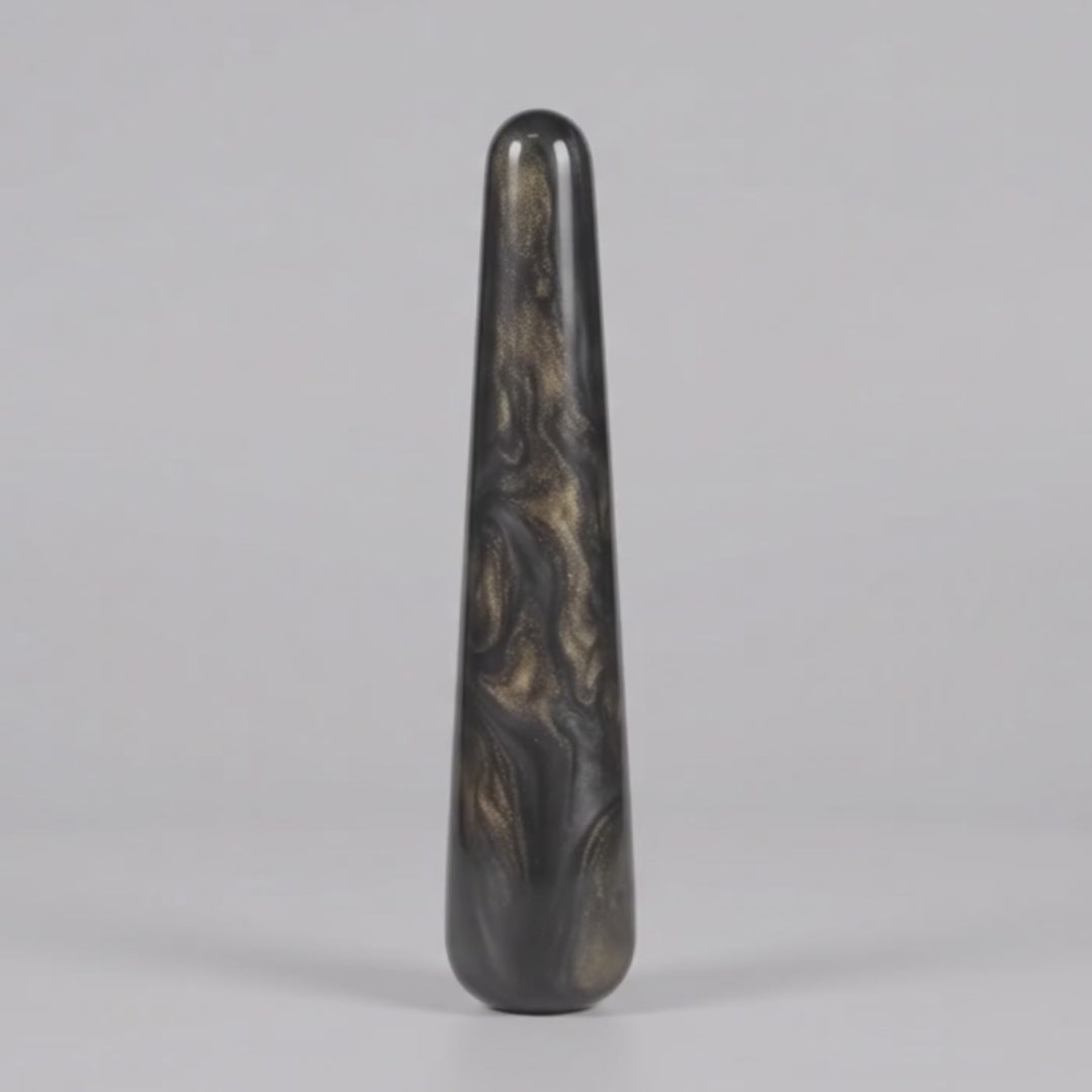 Load video: Golden Sheen Obsidian Wand _ Healing Crystal, Metaphysical Tool