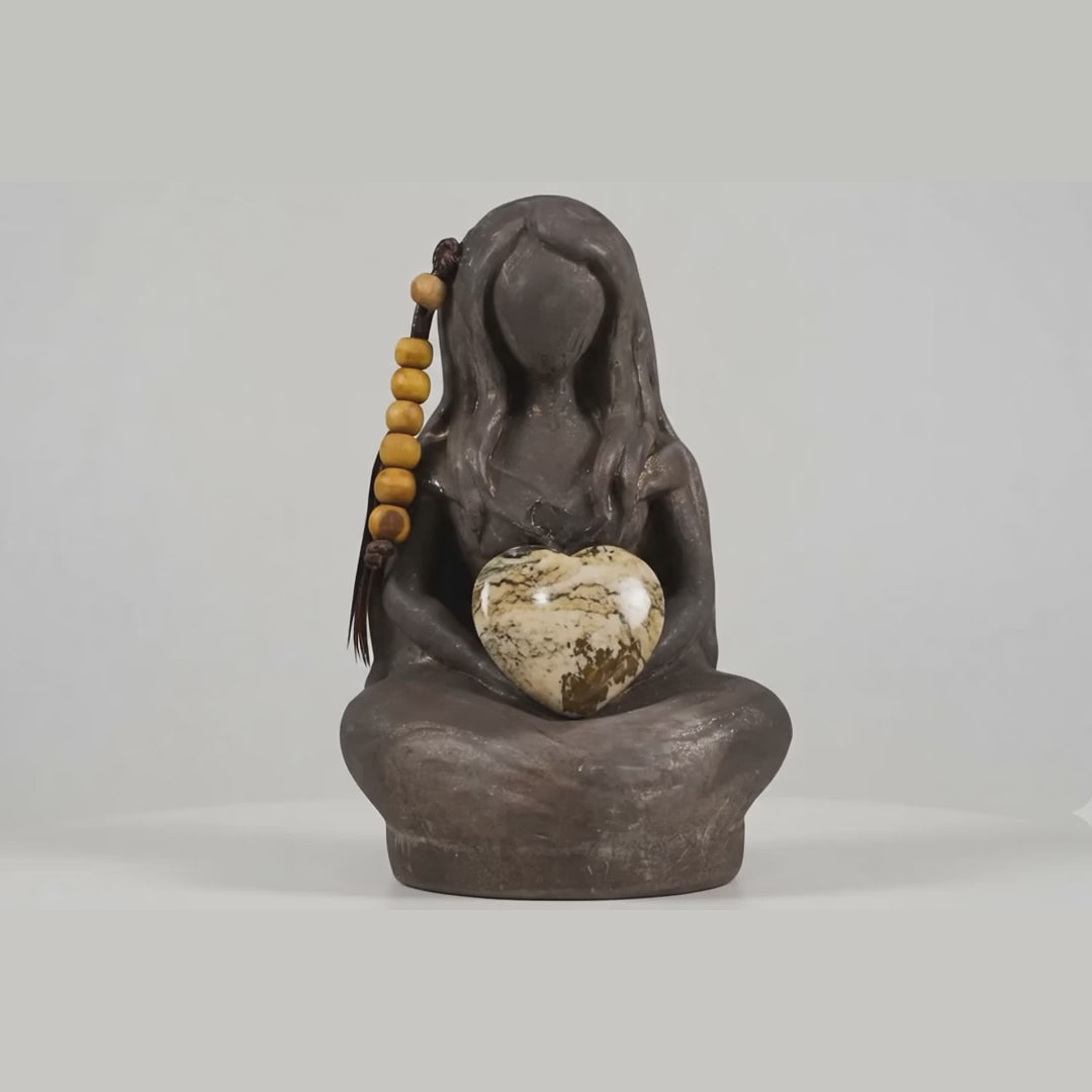 Load video: Gypsum Cement Figurine - Aine Goddess of Love