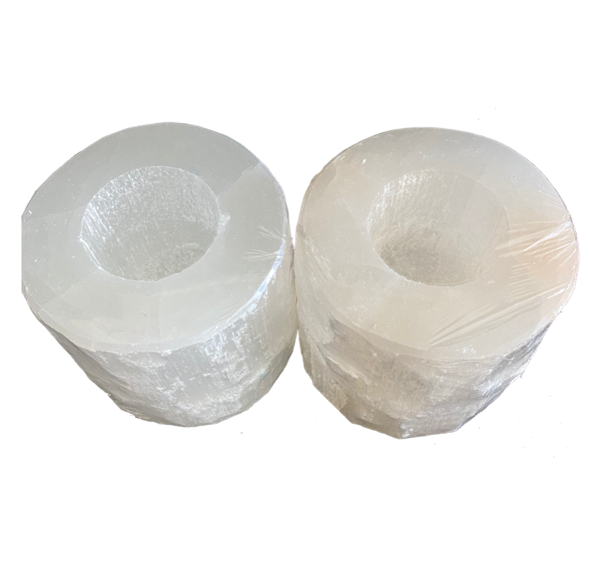 Selenite Candle Holders