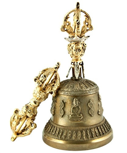 Buddha Bajra Tibetan Altar Bell with Dorjee