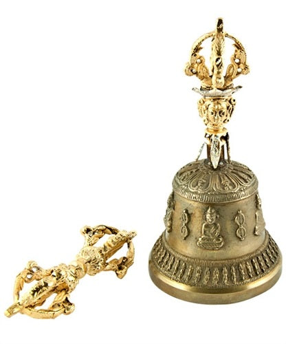 Buddha Bajra Tibetan Altar Bell with Dorjee