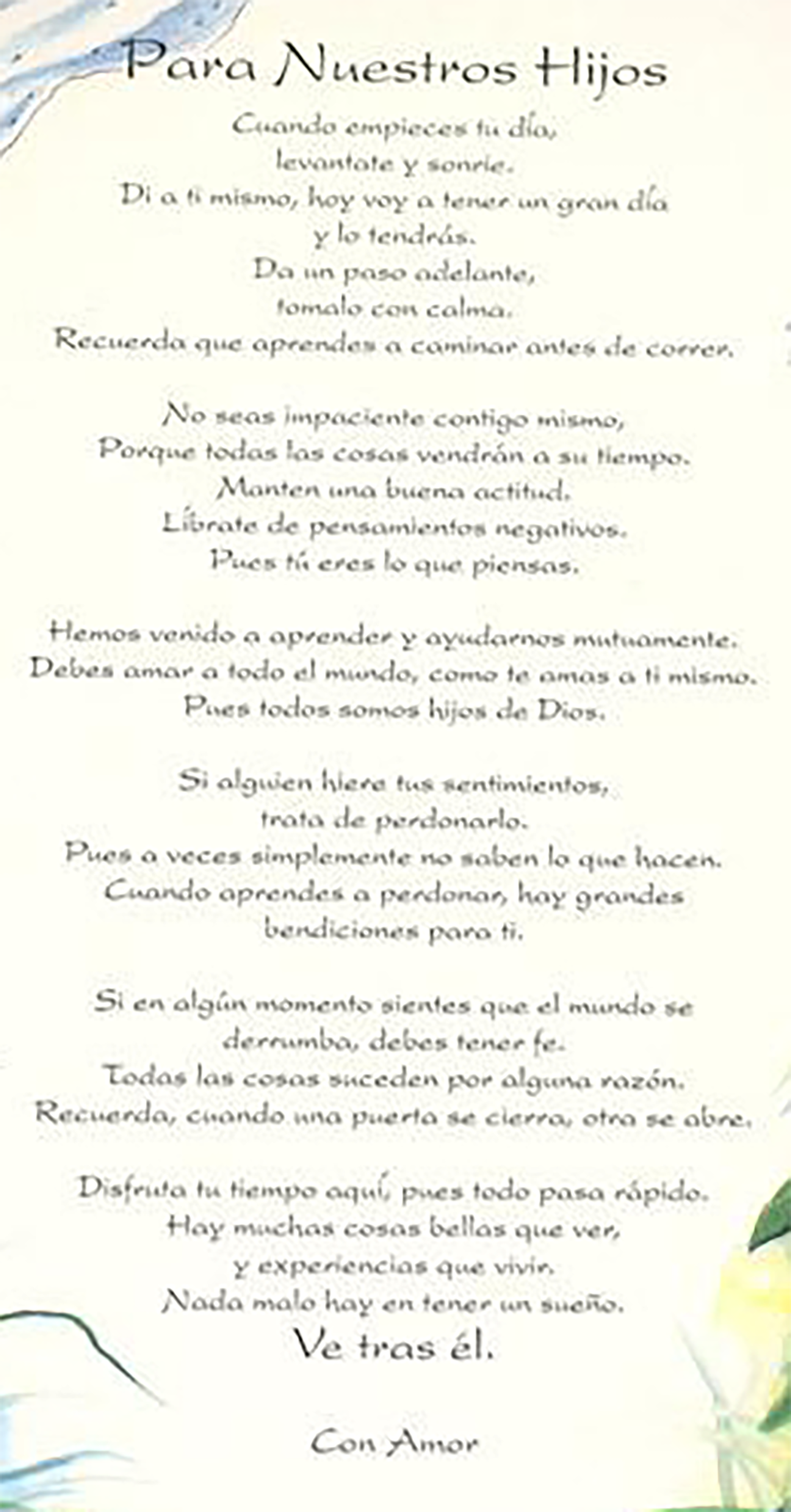 For Our Children Print (Spanish)