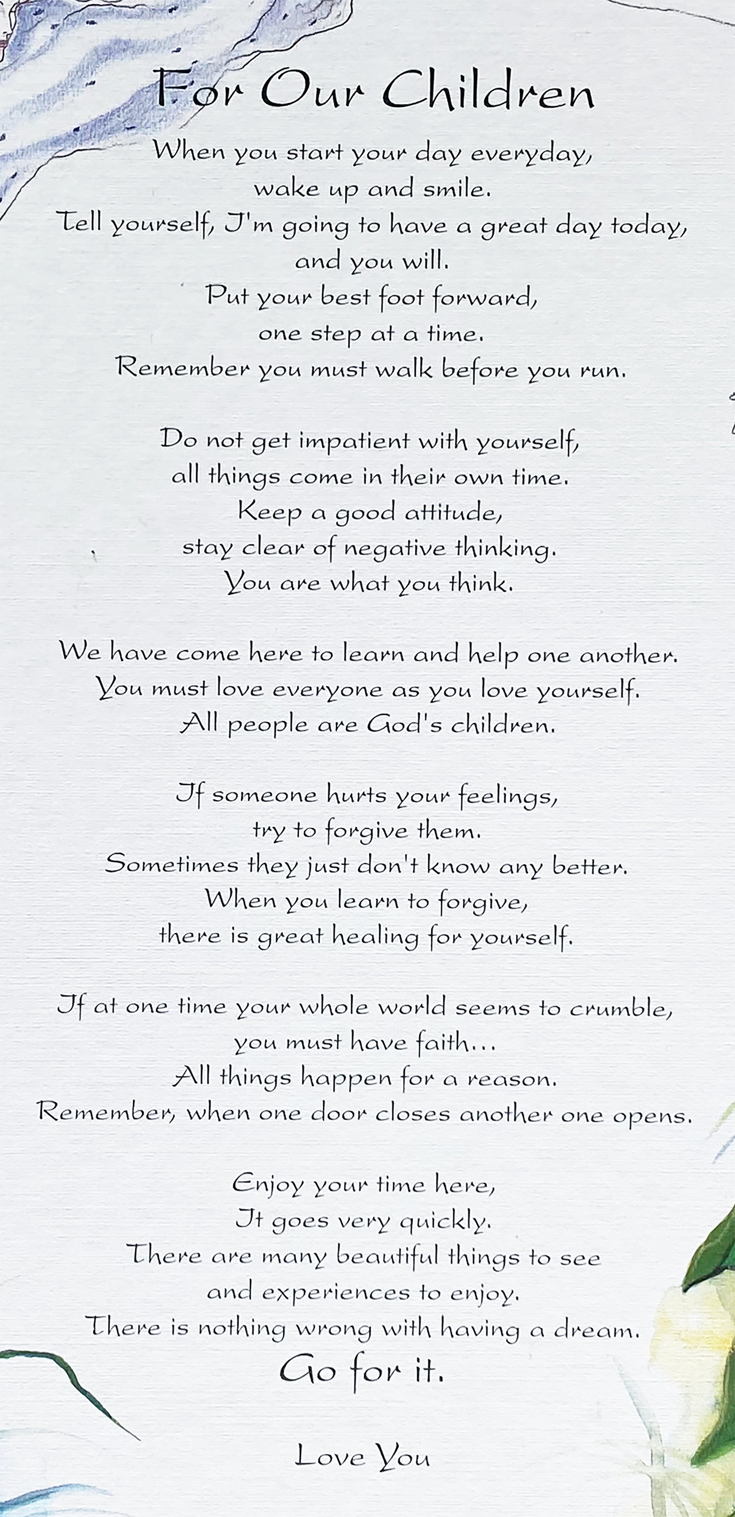 For Our Children Print (English)