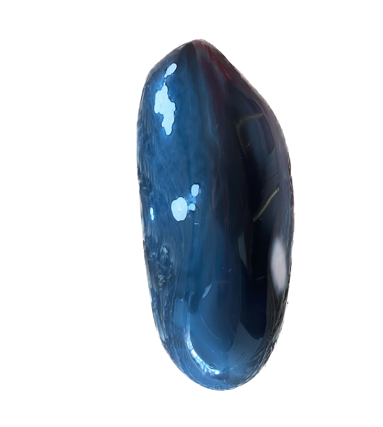 ORCA AGATE FREE FORM - LARGE -  Named for its black/grey/white pattern resembling an Orca, or sometimes called Ocean Agate/Blue agate for its ocean tones, this stone is incredibly soothing - healing stone on Earth than an agate - There many different types of agates.