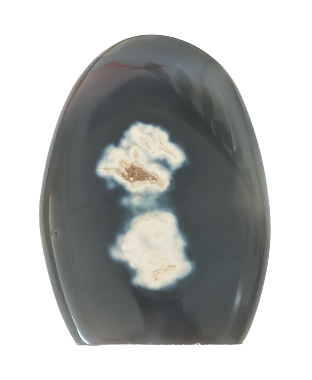 ORCA AGATE FREE FORM - MEDIUM -  Named for its black/grey/white pattern resembling an Orca, or sometimes called Ocean Agate/Blue agate for its ocean tones, this stone is incredibly soothing - healing stone on Earth than an agate - There many different types of agates.
