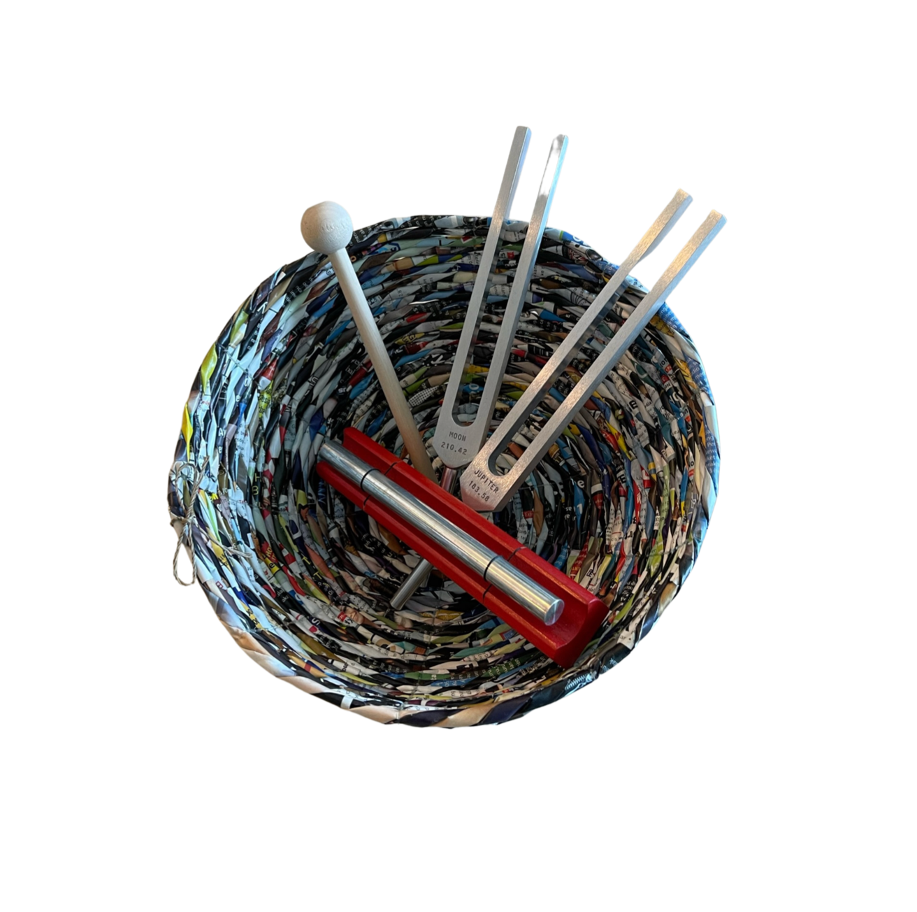 Recycled Magazine Baskets - Set of 3